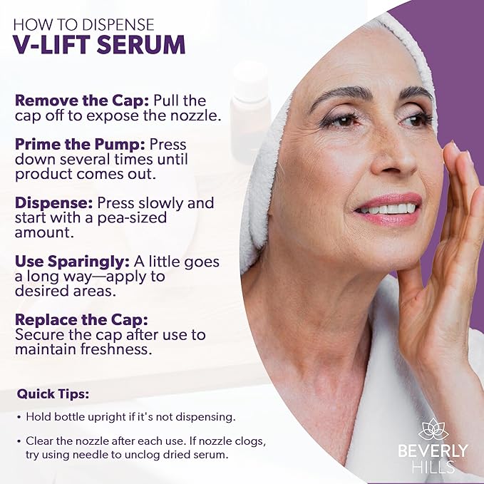 Beverly Hills V-Lift Instant Eye Lift and Eye Tuck Bee Venom Serum for Puffy Eyes, Dark Circles, Wrinkles, and Under Eye Bags Treatment for Women and Men | 30mL (120 Day Supply)