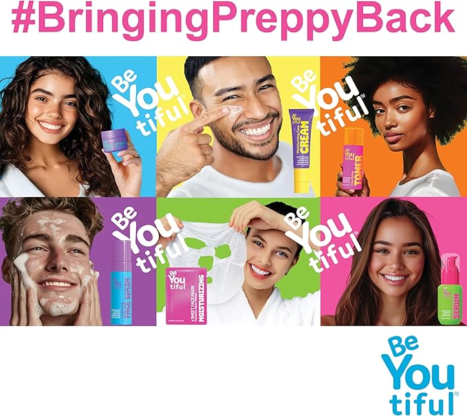 BeYouTiful Clarifying Face Toner, Preppy Skin Care for Balanced Skin, Gentle and Cleansing Facial Skincare for Teens, Tweens, and Kids, Girls and Boys Gifts, 5 fl oz, Ages 8-17