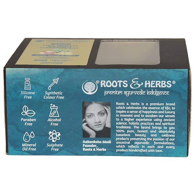 ROOTS AND HERBS Cold Process Gourmet Cleansing Bar Oats, Cacao & Mint Scrubby Body Soap 100% Vegan, Natural & Ayurvedic Gluten Free Soap Suits for All Skin Types for Men & Women - (110 gms/3.8 oz)