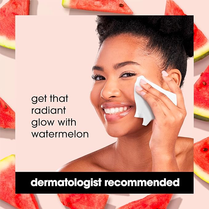 Yes To Face Wipes for Women and Men, Refreshing Facial Cleansing Wipes for use as a Make Up Remover, Cleaning, Soothing, Watermelon (Pack of 2)