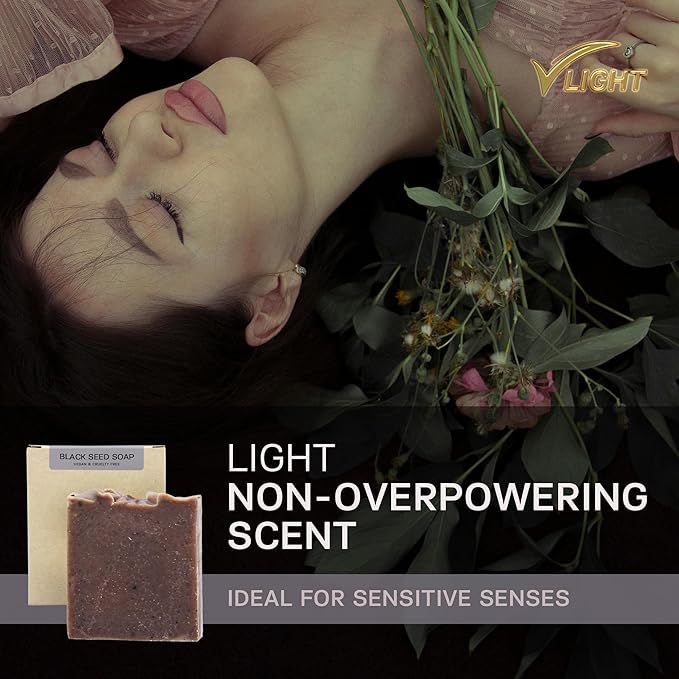 AUTHENTIC BATH & SOAP - Black Seed Oil Bar Soap (Handmade, 2 Pack) - Natural, Cold Processed, Deep Cleansing, Exfoliating Black Seed Grits, Moisturizing Vegan Soap Bar for Face, Body. 4.2 Oz Each