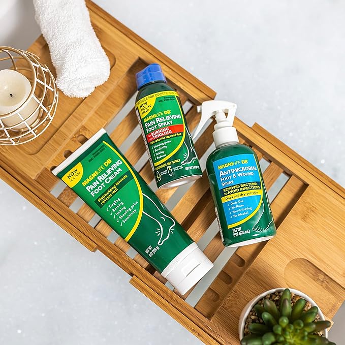 MagniLife DB Foot Cream, Calming Relief for Burning, Tingling, Shooting & Stabbing Foot Sensations - Soothes Dry, Cracked, Itchy, Sensitive Skin (4 oz Tube)