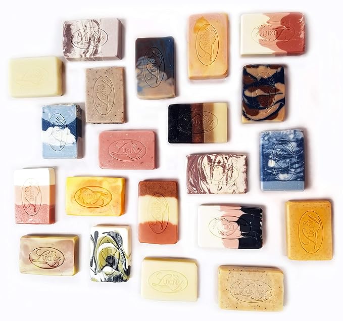 Luxiny Natural Soap Bar, Rosemary Lavender Handmade Body Soap and Bath Soap Bar is Palm Oil Free, Vegan Castile Soap with Essential Oil for All Skin Types Including Sensitive Skin (3 Pack)