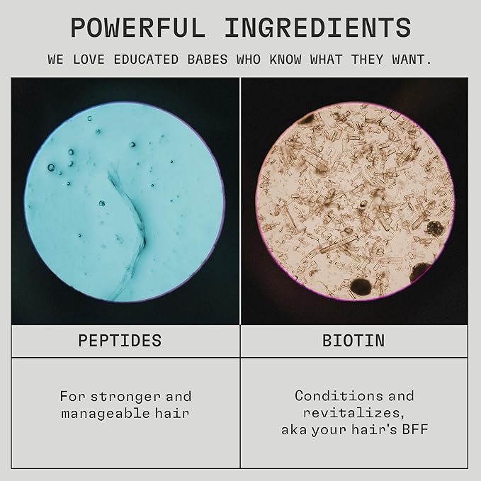 Pure Strength Hair Conditioner, EWG Verified, Infused with Peptides and Biotin, For Fragile and Damaged Hair, Clean Ingredients, Vegan, Vanilla Scent, 8 Fl Oz