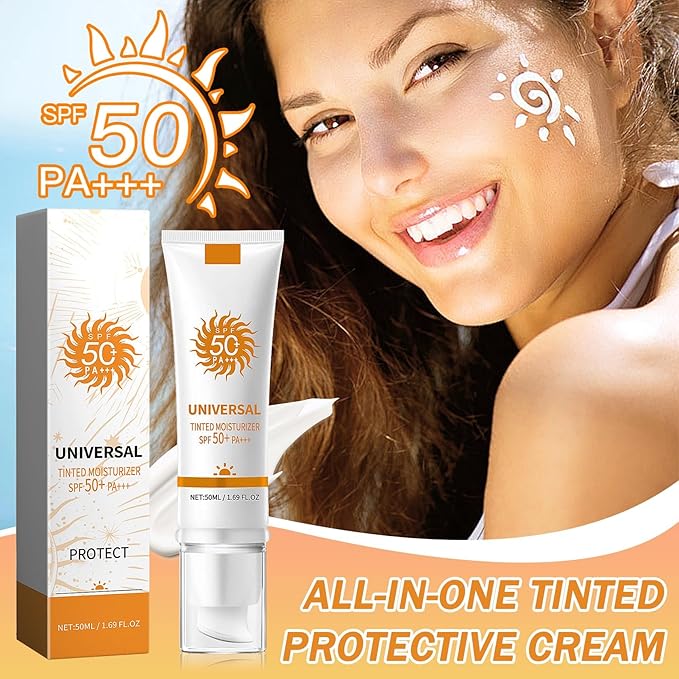 Face Sunscreen Cream SPF 50+ PA+++,Moisturizing Sunscreen for Face,Long Lasting Refreshing Tinted Facial Moisturizer Sunblock for Women Men,Non-greasy Travel Size Facial Sun Screen Lotion A