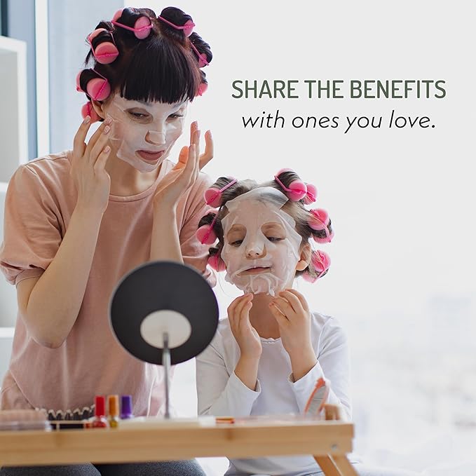 Eve Hansen Collagen Face Mask Sheets Set of 5 – Hydrating & Nourishing Care for All Skin Types – With Hyaluronic Acid, Tangerine Peel, Blueberry Extract & Spinach Leaf