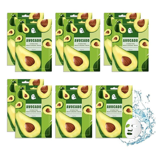 10PCS Hydrating Face Masks,Moisturizing Facial Masks for Women and Men,Fruit Overnight Facial Sheet Mask,Lightweight and Non-greasy Face Sheet Mask for All Skin Type 08