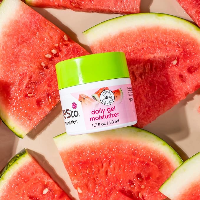 Yes To Watermelon Daily Gel Moisturizer, Skin Texture Improvement & Refreshing, Antioxidants, Sodium Hyaluronate, 1.7 Fl Oz
