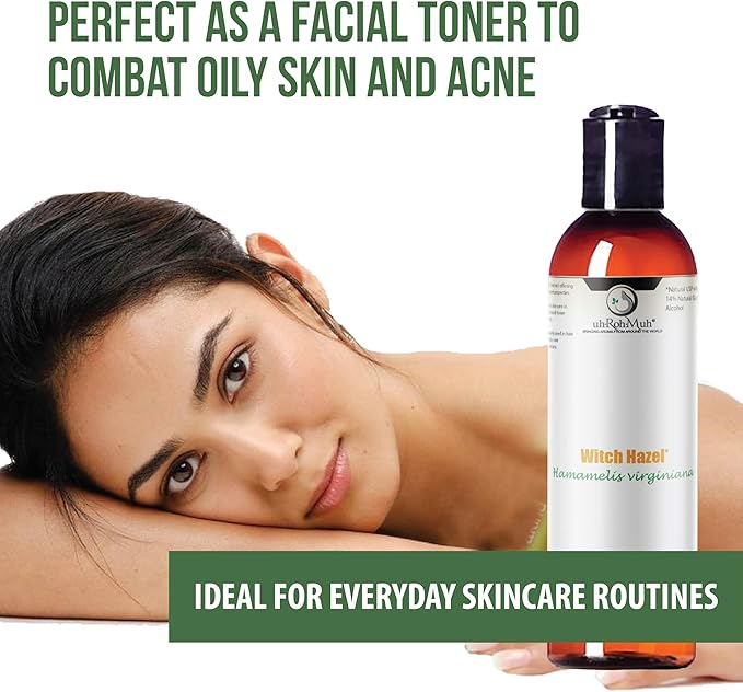 Witch Hazel Natural USP Oil – 100% Pure Astringent with 14% Natural Grain Alcohol | Hamamelis Virginiana Extract for Face, Skin, Hair & Wellness | Bulk & Gallon Options | 4 Fl Oz