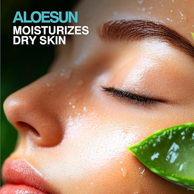 After Sun Face and Body Spray | Non Sticky Organic Aloe Vera for Sun Exposure Relief with Pure Lavender Essential Oil | Natural Aftersun Skin Moisturizer for Redness | Travel Size 3.4 Fl Oz