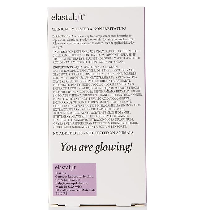 Elastalift Collagen Serum For Face | Collagen Face Serum For Skin Tightening Helps Lift, Plump, & Firm Sagging Skin | Serums For Skin Care | Anti Wrinkle Boost, Fragrance Free, 1.75 Fl Oz