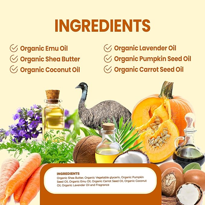 Emu Oil for Hair Growth | For Black Women | Natural Hair Butter | Deep Moisturizer for Dry, Brittle Hair | 8 oz