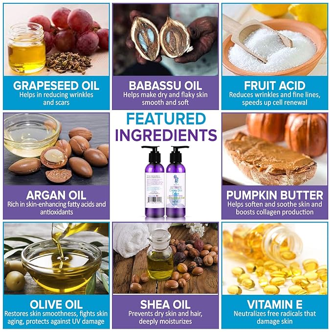 Diva Stuff Crepey Skin Cream Strawberry Patch, For Face & Body, Increases Collagen And Reduces Wrinkles & Fine Lines, Alpha Hydroxy Acids, Hyaluronic Acid, Honey, Coconut Oil, Argan Oil (8 oz)