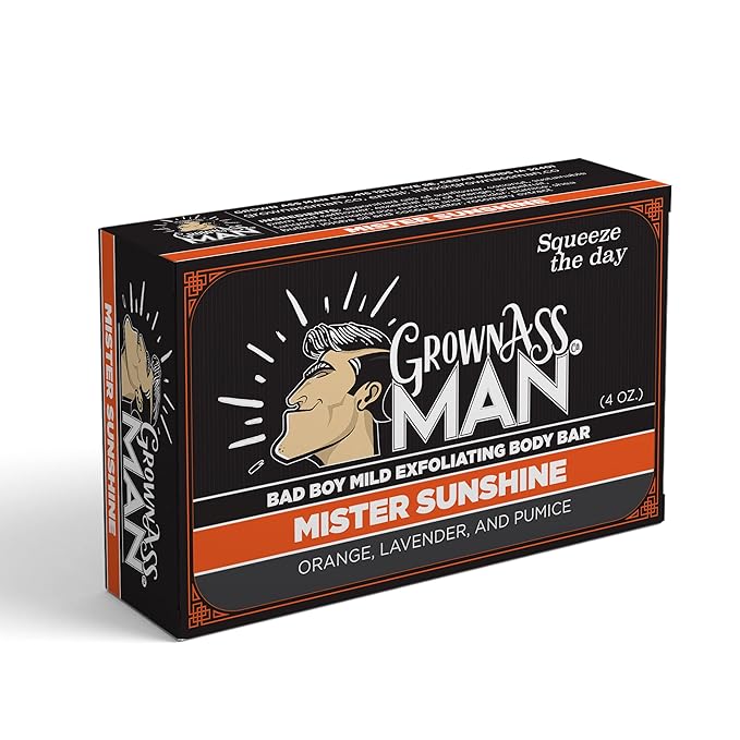 Grown Ass Man Co. Combo Packs - Solid Soap & Shampoo Bars Rich Lather with Natural Oils & Gentle Scrub for Men - Plastic Free & Eco-Friendly, Natural & Organic Deep Clean (Wake Up 3-Pack)