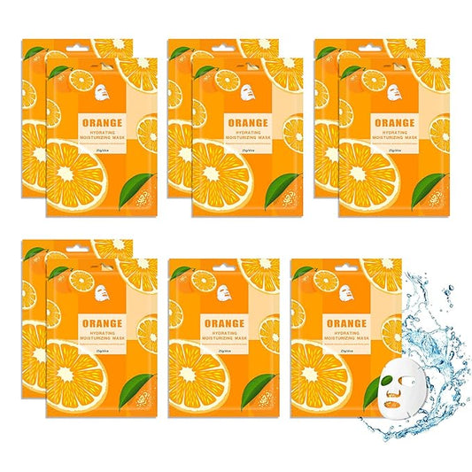10PCS Hydrating Face Masks,Moisturizing Facial Masks for Women and Men,Fruit Overnight Facial Sheet Mask,Lightweight and Non-greasy Face Sheet Mask for All Skin Type 03