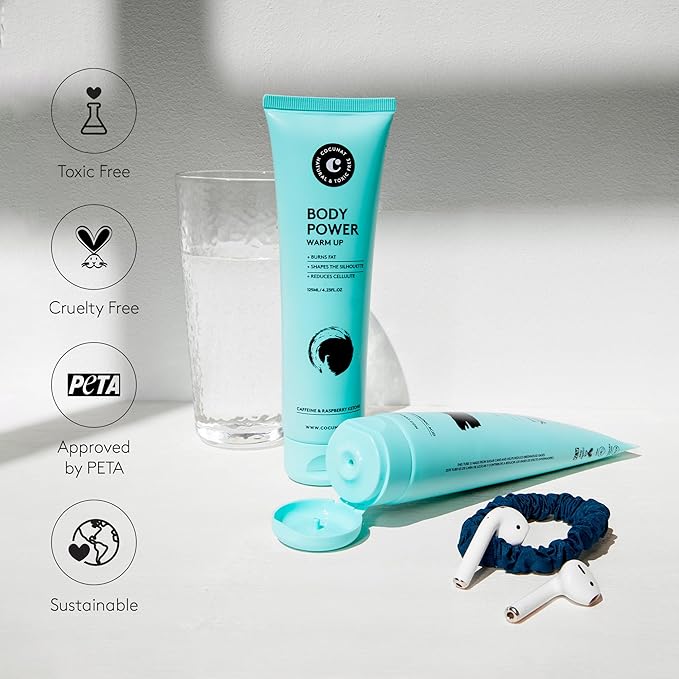 COCUNAT - Body Power - Anti Cellulite Cream - Body Firming Cream - Cellulite Remover - Toned Skin - With Caffeine and Hyaluronic Acid - 150 ml + 125 ml