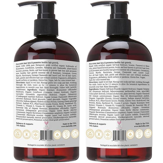 Organic Hair Care Set Silk Velvet: Shampoo 17.5 oz + Conditioner 16 oz