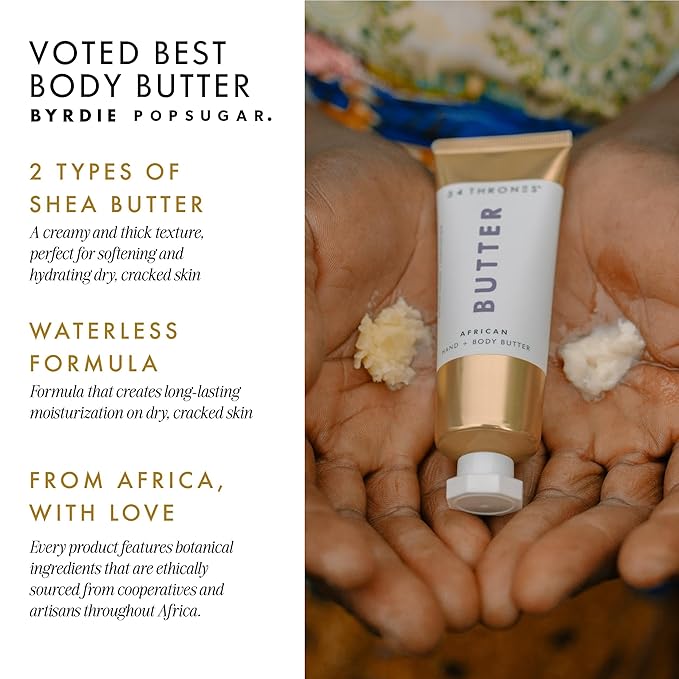 54 Thrones Mini African Beauty Shea Butter, Intensive Dry (Egyptian Lavender + Moroccan Mint)