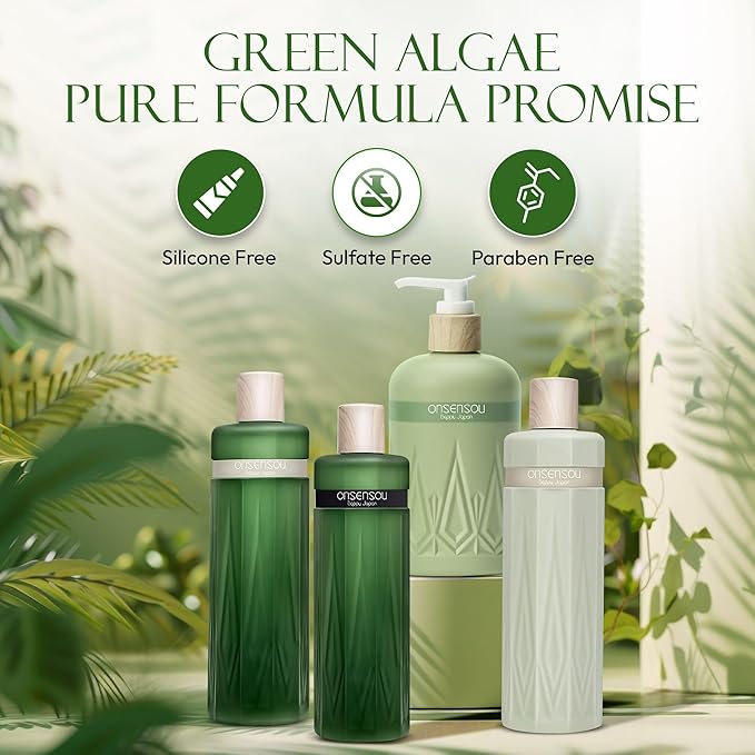 Itchy Scalp Shampoo for Women & Men, Daily Clarifying Shampoo with Hot Spring Yeast, Green Algae & Amino Acid from Japan, Paraben & Sulfate Free, SHAMPOO ROUTINE CARE, 10.1 Fl Oz