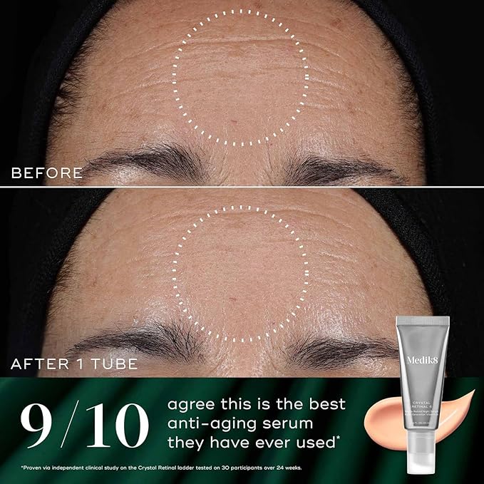 Medik8 Overnight Renewal Kit - Advanced Liquid Peptides Face Serum with Hyaluronic Acid - Ceramide Face Moisturizer Hydrates Skin - 3 pc