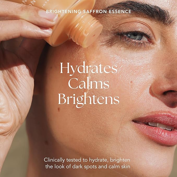 RANAVAT Radiant Rani Brightening Saffron Facial Essence - Hydrating Milk Toner Formulated with Niacinamide & Squalane to Moisturize & Calm Skin - Helps Improve The Appearance of Dark Spots (100ml)