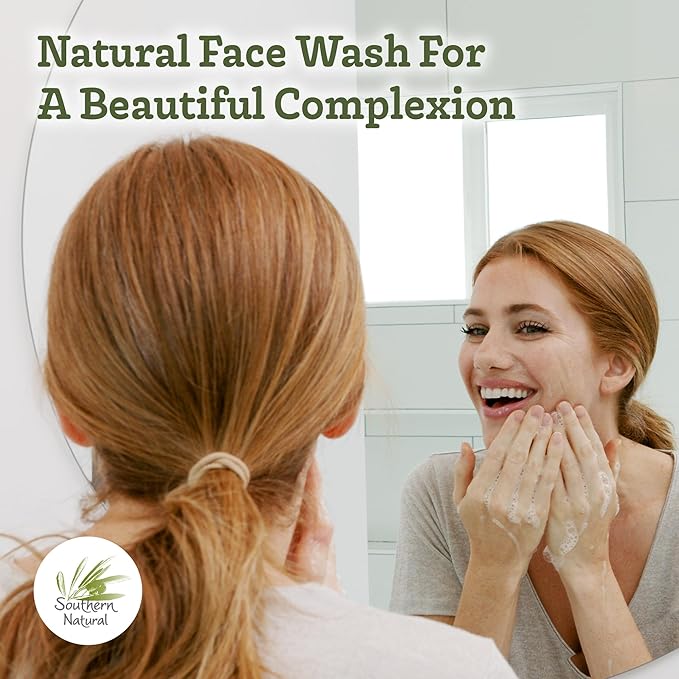 Southern Natural Handmade Goat Milk Soap Bar - Nourishing Cleanser for Dry and Sensitive Skin, Homemade Face & Body Wash with Rosemary Mint, Spearmint Essential Oil, 2-Pack (4-4.5 oz)