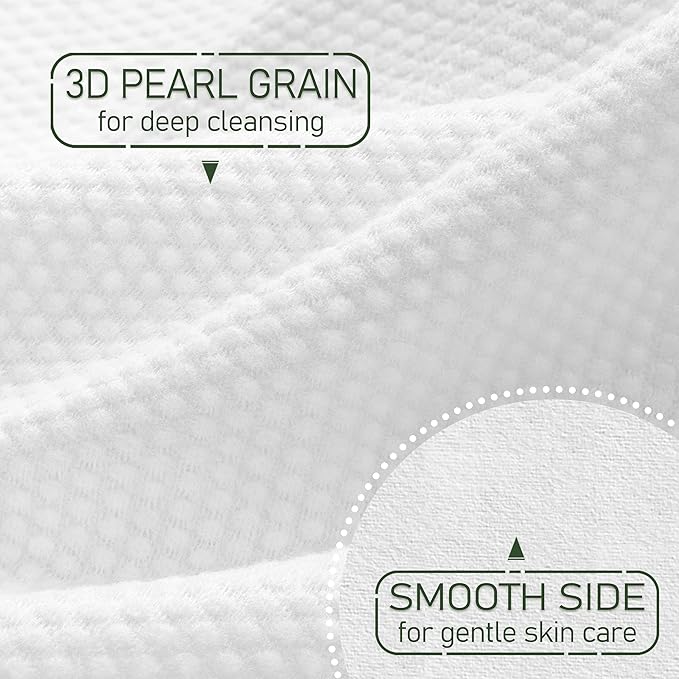 Christmas Style WOWOTEX Disposable Face Towel Biodegradable Large Dry Face Wipes 120 Count/2 Box Extra Thick Soft Clean Facial Towels for Sensitive Skin, Facial Cleansing, Nursing, 10"×12"