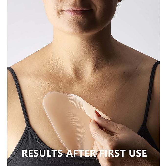 Reusable Silicone Chest Wrinkle Patches – Set of 2 Decollete Pads to Prevent Cleavage & Side-Sleep Lines