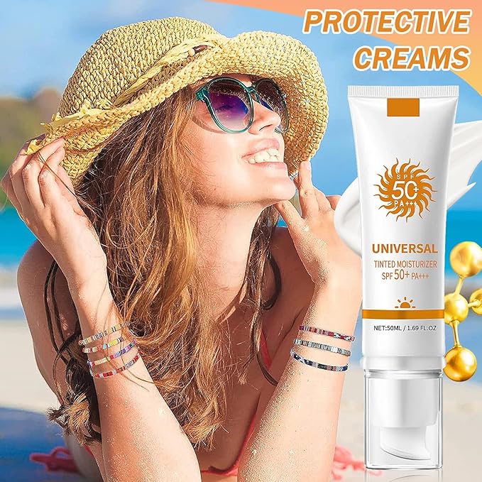 Face Sunscreen Cream SPF 50+ PA+++,Moisturizing Sunscreen for Face,Long Lasting Refreshing Tinted Facial Moisturizer Sunblock for Women Men,Non-greasy Travel Size Facial Sun Screen Lotion A