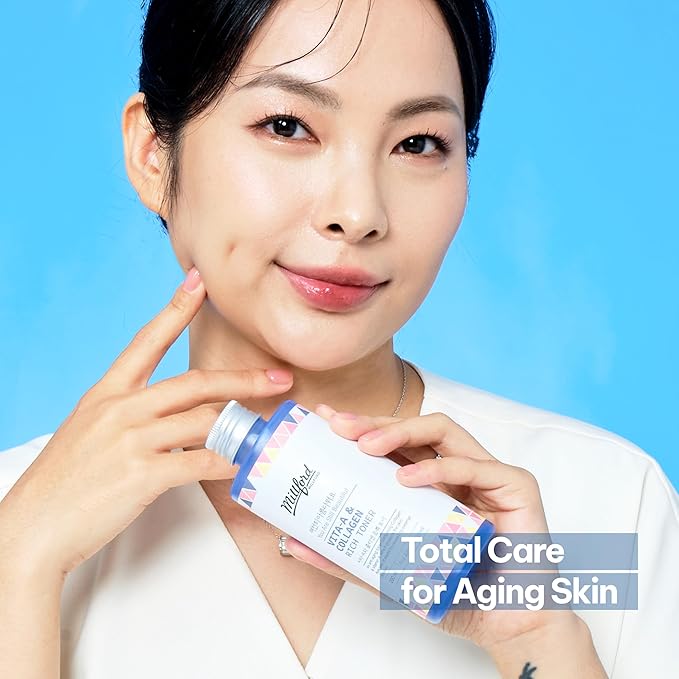 Vita A & Collagen Rich Toner 6.76 Oz, 200ml, Fish/Marine Collagen, Slow-Aging Moisturizing Toner, Vitamin A Retinol, Wrinkles, Fine Lines, Anti-Aging, Retinyl Palmitate, Korean Skincare