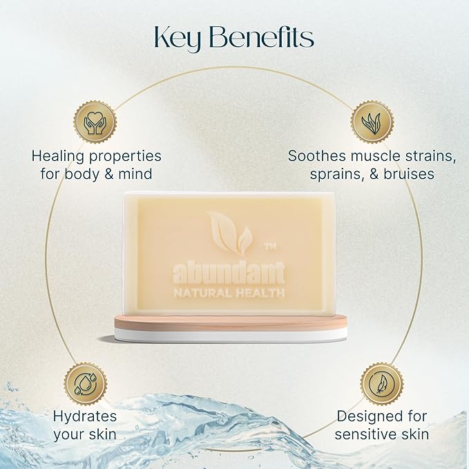 Magnesium Exfoliating Body Bar Enriched With Goat’s Milk and Olive Oil to Soothe and Hydrate Skin, Gentle Exfoliator, 90g