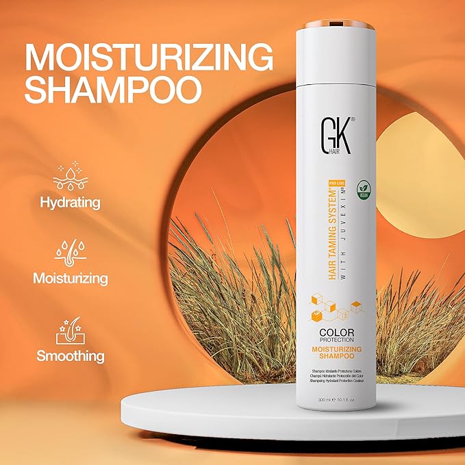 GK HAIR Vegan Moisture Repair Shampoo | shampoo for color treated hair | Color safe Sulfate-Free Formula for a Smooth Hair Care Routine | 10.1 fl oz
