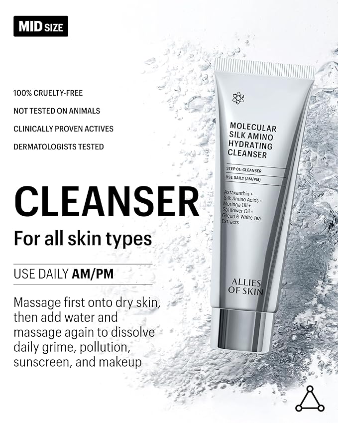 Allies of Skin Molecular Silk Amino Hydrating Cleanser Deluxe
