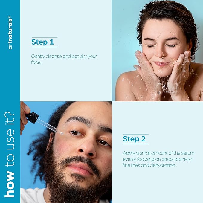 ArtNaturals Hyaluronic Acid Serum - Anti- Aging Facial Serum, Natural Moisturizer w/Vitamin C Serum & Vitamin E - for Skin Care - Reduce Wrinkles & Dark Spots (1 Fl Oz (Pack of 1))