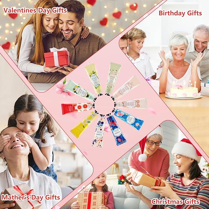 10 Pack Mini Hand Lotion,Hand Lotion Travel Size,Hand Cream Gift Set for Women,Bulk Hand Lotion for Dry Cracked Hands for Teacher Appreciation Gifts,Mothers Day Gifts,Nurse Week Gifts