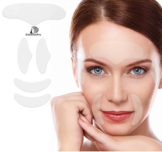 Forehead Wrinkle Patch & 4 Reusable Silicone Face Patches Set: Includes Eye Wrinkle Patches & Smile Line Patches - Improves Skin Texture, Prevent Wrinkles & Enhance Facial Radiance