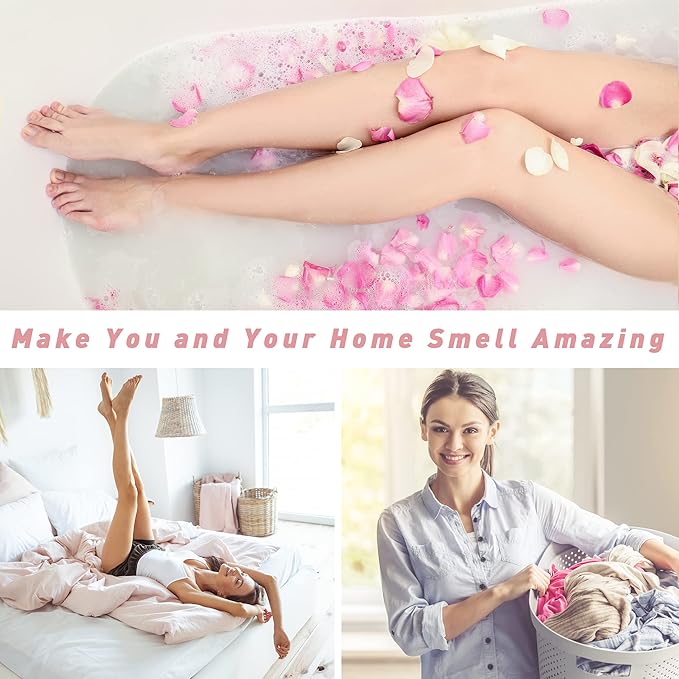 Rose Fragrance Oil, ESSLUX Premium Floral Scented Oils for Diffuser, Soap Candle Making Scents, Rose Essential Oils Gift Set for Home Fragrance - Bulgarian Rose, Black Rose & Oud, Rock Rose and More