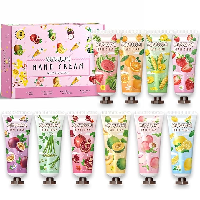 10 Pack Hand Cream Gift Set, Natural Plant Scents, moisturizing Hand Lotion Travel Size, Gifts for Women, Birthday, Mother's Day, Valentine's Day, Christmas, Thank You Gifts