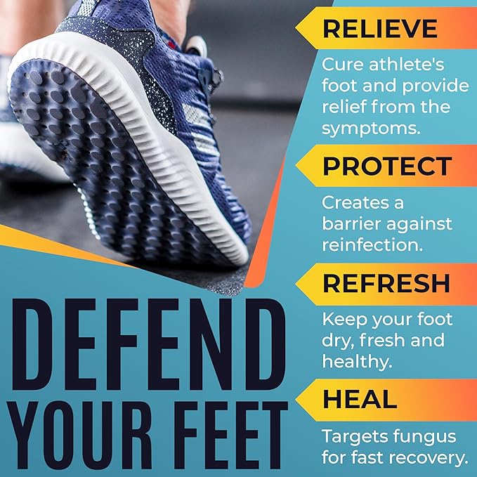 Foot Cream | Athlete’s Foot Cream for Cracked Heels, Dry Skin & Itchy Feet | Relieves Itching, Burning & Redness | Antifungal Treatment Helps with Nail Fungus, Jock Itch & Ringworm | 4.05 fl oz