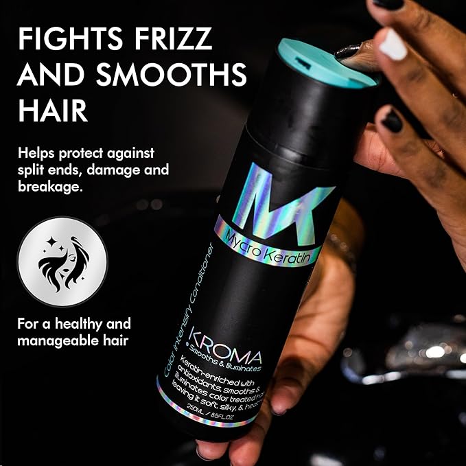 Mycro Keratin KROMA Hair Conditioner for Color Treated Hair, Moisturizing Color Safe Care Conditioner for Women with Antioxidants, Shea Butter, Collagen, Jojoba Oil, Aloe Vera (8.45 Fl Oz)