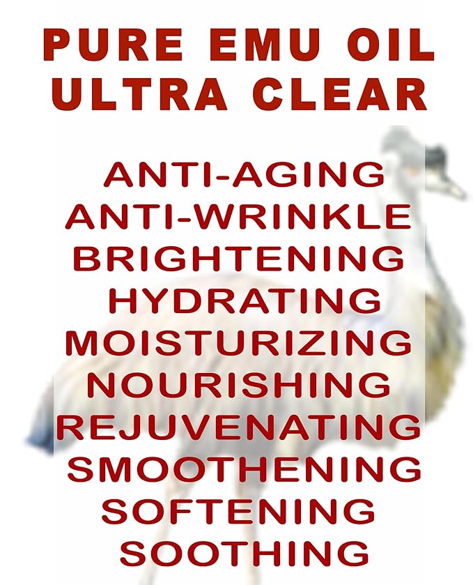 Botanical Beauty PURE EMU OIL ULTRA CLEAR 100% Natural REFINED for FACE, SKIN, BODY, HANDS, FEET, NAILS, HAIR, LIP CARE 0.5 Fl. oz. - 15 ml