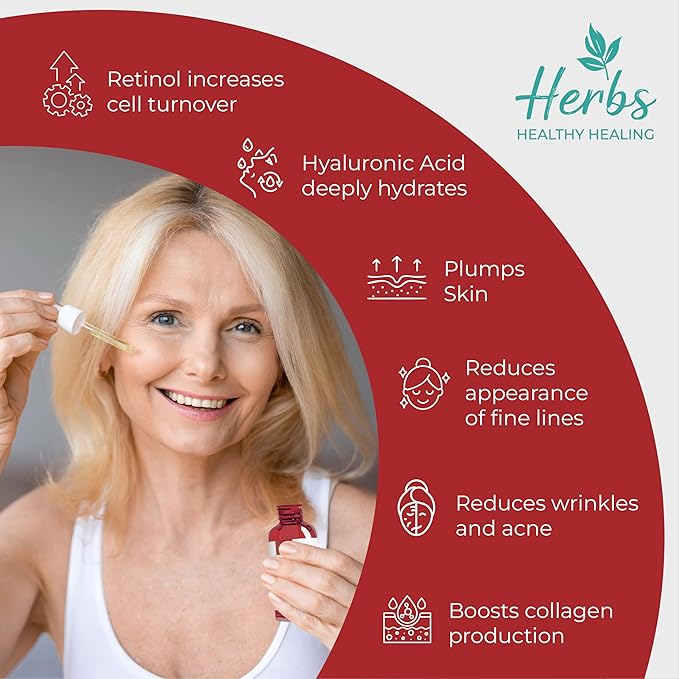 AURA Anti-Aging Retinol Serum 1% – Encapsulated Retinol, Hyaluronic Acid, Vitamin C & E, Collagen, Niacinamide – Value Pack 1.69 Fl Oz – Hydrates, Smooths & Revitalizes Skin