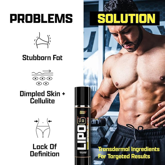 Lipo-6 Defining Gel | Sweat Enhancer Hot Cream for Skin Toning, Tightening & Firming | Boosts Circulation & Sweat