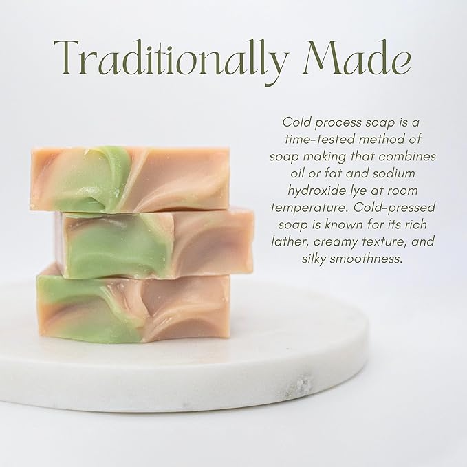 Handcraft Cold-Process Soap Bar, Cherry Blossom Scent (1 pack,) Handmade Body and Face Soap For Men And Women, Vegan, Cruelty Free, Made in USA, 4.2oz - Fresh Collection