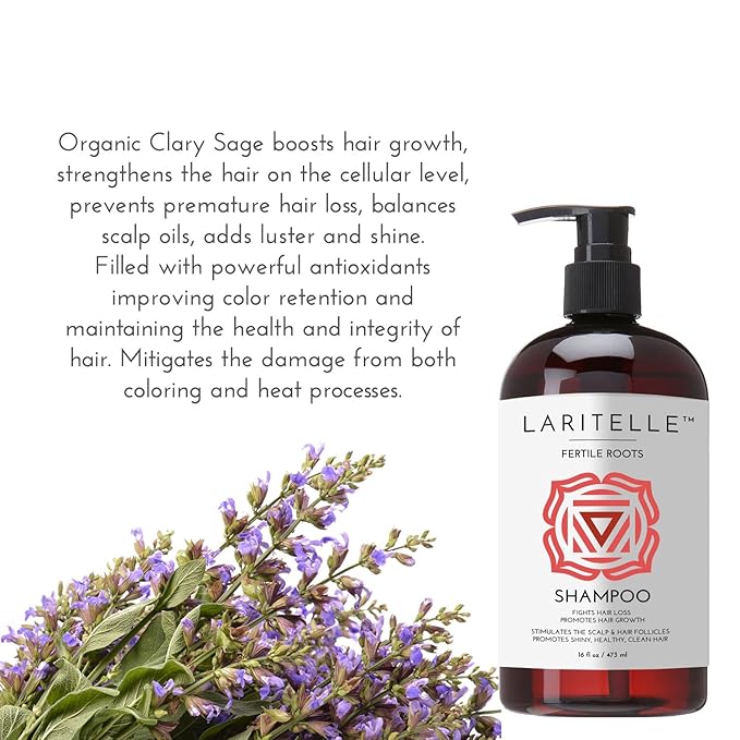 Organic Hair Growth Set Shampoo 17 oz + Conditioner 16 oz + Hair Loss Treatment 4 oz Ayurvedic Herbs, Lavender, Ginger, Rosemary NO GMO, Sulfates, Gluten, Alcohol, Parabens, Phthalates