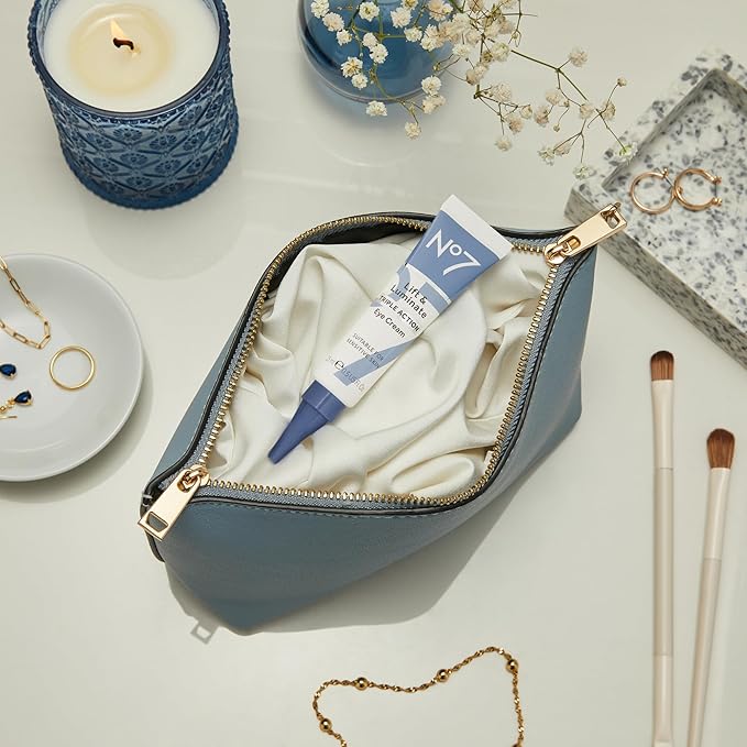 No7 Lift & Luminate Triple Action Under Eye Cream - Dark Circles Under Eye Treatment with Vitamin C & Collagen Peptide Technology - Helps Reduce Puffiness, Bags & the Appearance of Wrinkles (0.5 Oz)