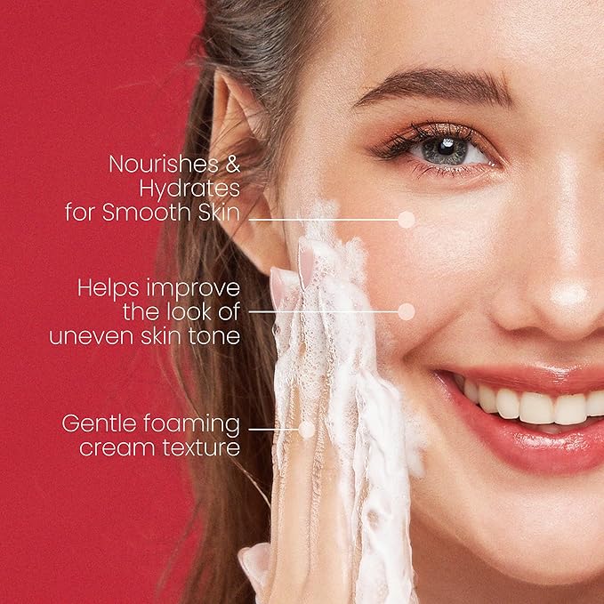 Koji White Kojic Acid Skin Brightening Face Wash for Exfoliating Face, Hydrating Face Moisturizer, Vegan Face Wash, Even Skin Tone with Vitamin C, Flower Extracts, Vitamin E, 2.54 Fl Oz