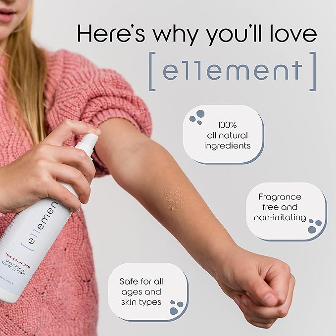 e11ement - Hypochlorous Acid Face and Skin Spray - HOCL- Safe for use on Acne Prone Skin - Eczema - Dry Scalp - Post Procedure -Toner - Eye Lash Cleanser - Face and Hand Cleanser (Small 2 oz.)