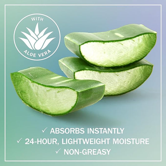 Olay Body Lotion for Women, Soothing Dryness Relief, 24hr Moisturizing & Deep Hydration, Absorbs Instantly, Penetrating Vitamin B3 Complex, For All Skin Types, Aloe Vera Scent, 18 fl oz