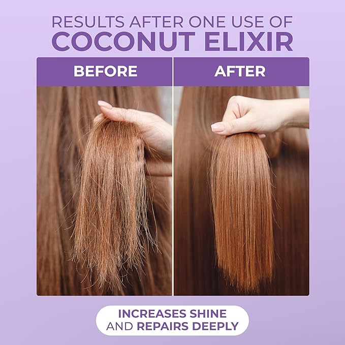 naissant Coconut Oil Hair Treatment | Frizz Control, Heat Protection, UV Protection for Color Treated and Natural Hair | Nourishes, Repairs, and Softens | Increases Shine and Color Vibrancy (4 Fl Oz)